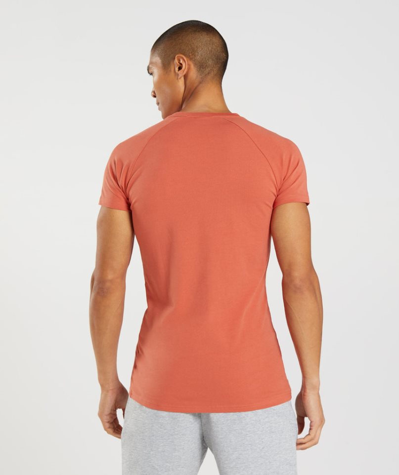 Men's Gymshark Apollo T-Shirts Orange | NZ 0GTQND